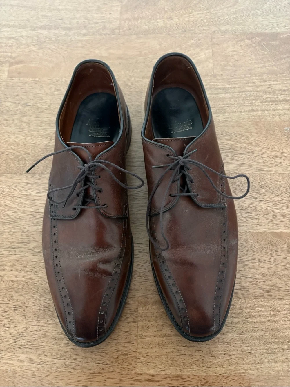 Allen Edmonds‎ Wendell Brown Bicycle Toe Oxfords Men’s 10.5 D Leather Old Money